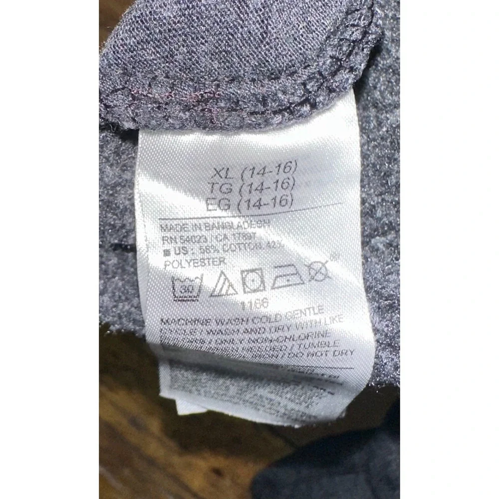 Old Navy Sweatpants Boys XL Black‎ Fleece Regular Drawstring Waist Tapered Leg